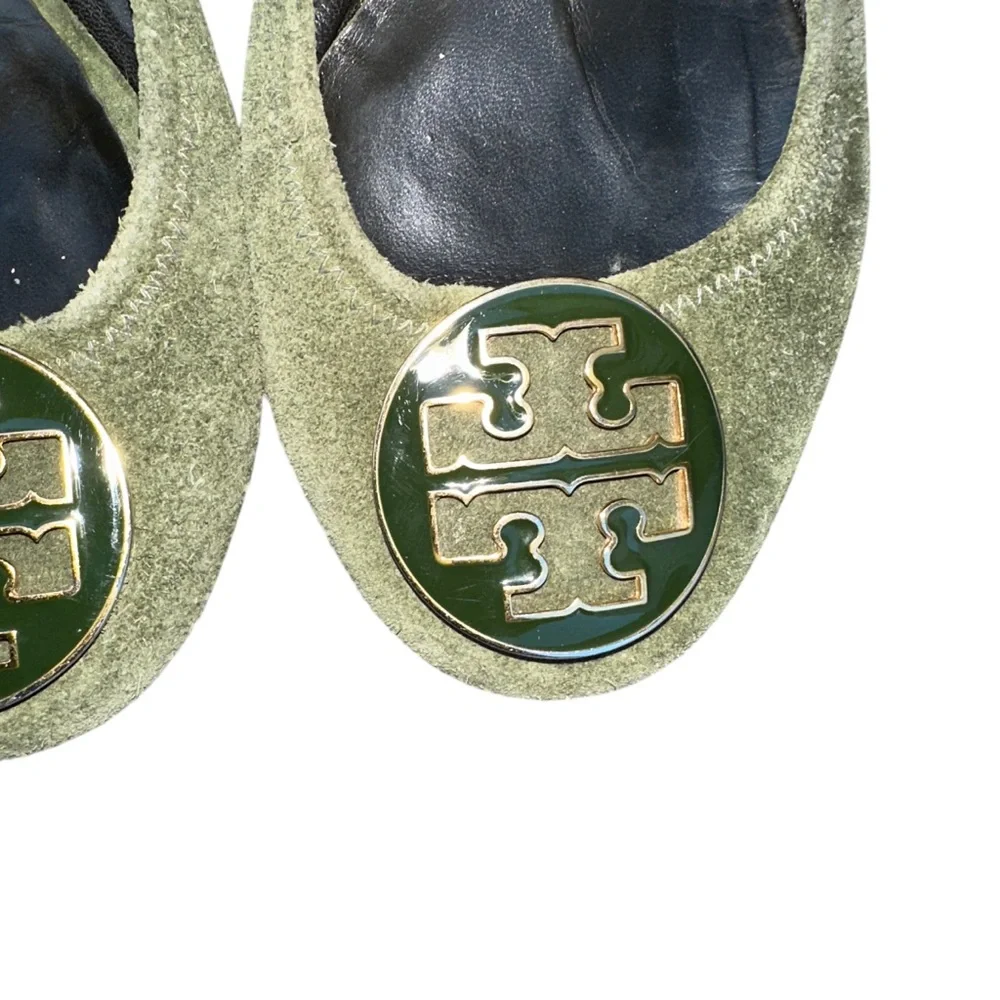 Tory Burch Olive green suede Loafers size 6.5 - Picture 3 of 7